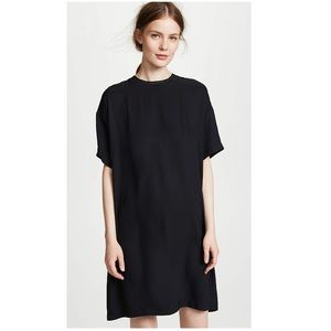 VINCE ribbed-trim T-shirt dress